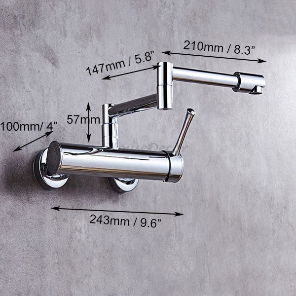 Chrome kitchen sink mixer tap swivel spout additional view