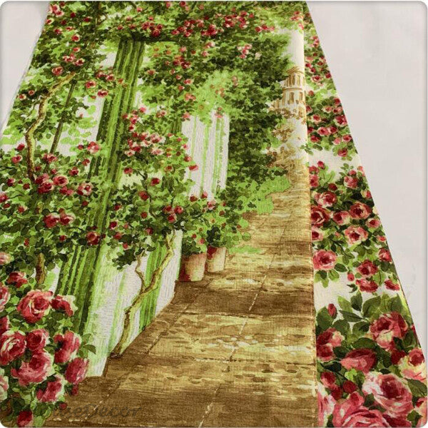 Modern Fabric doorway curtain room divider design detail view