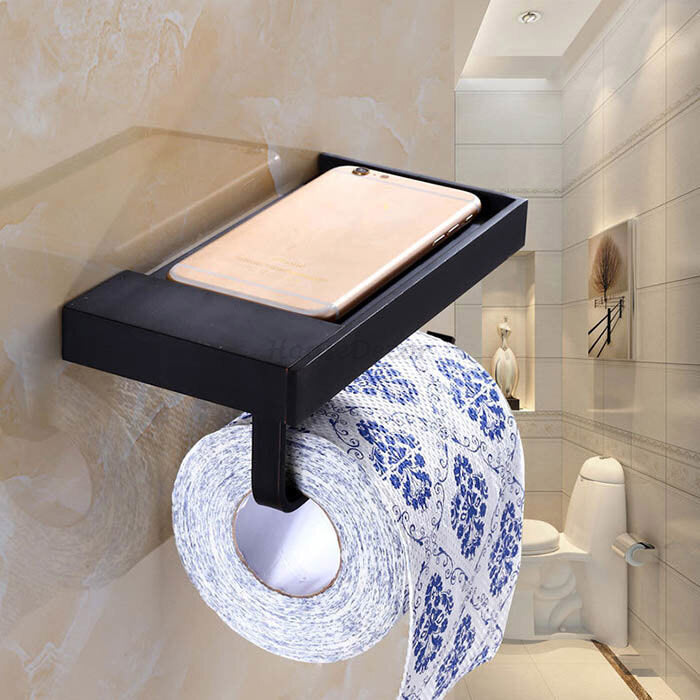 Modern toilet paper holder wall mounted design detail view