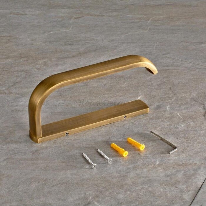 Antique Brass toilet paper holder wall mounted design additional view