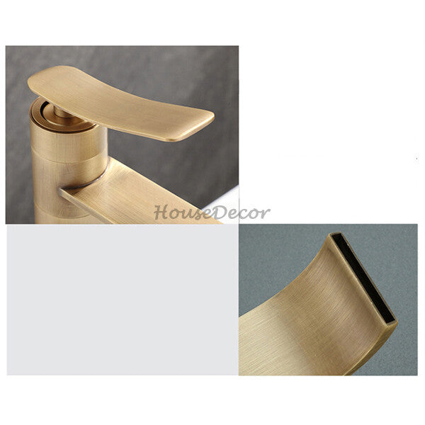 Modern Brass bath shower mixer tap waterfall spout additional view