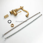 Modern Brass bathroom basin mixer tap detailed product view additional view