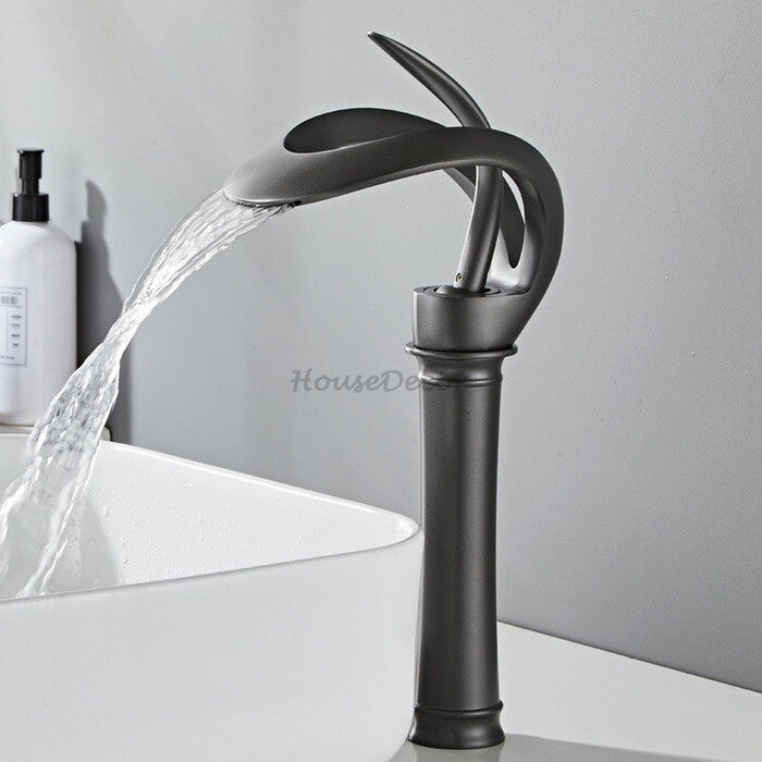Modern bath shower mixer tap waterfall spout additional view