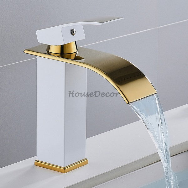 Modern bath shower mixer tap waterfall spout additional view