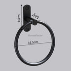 Matte Black towel ring wall mounted design additional view