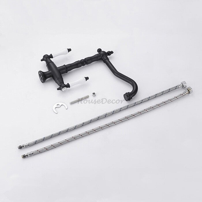 Black kitchen sink mixer tap swivel spout additional view