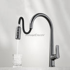 Modern kitchen sink mixer tap pull out spray additional view