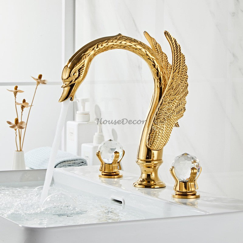 Modern bath shower mixer tap dual handle control additional view