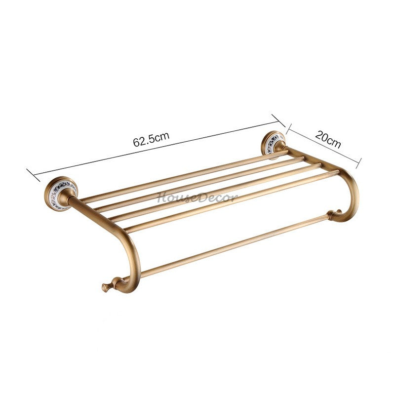 Antique Brass towel rack wall mounted design additional view