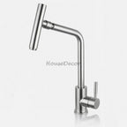 Modern kitchen sink mixer tap swivel spout main view