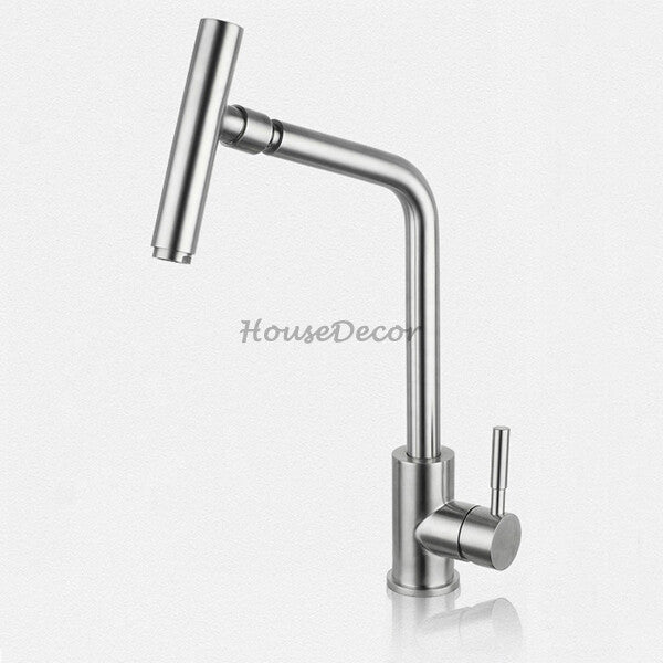 Modern kitchen sink mixer tap swivel spout main view