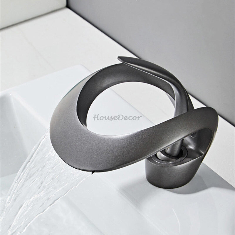 Brass bath shower mixer tap waterfall spout additional view