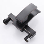 Black bath shower mixer tap waterfall spout additional view