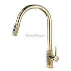 Modern kitchen sink mixer tap swivel spout main view