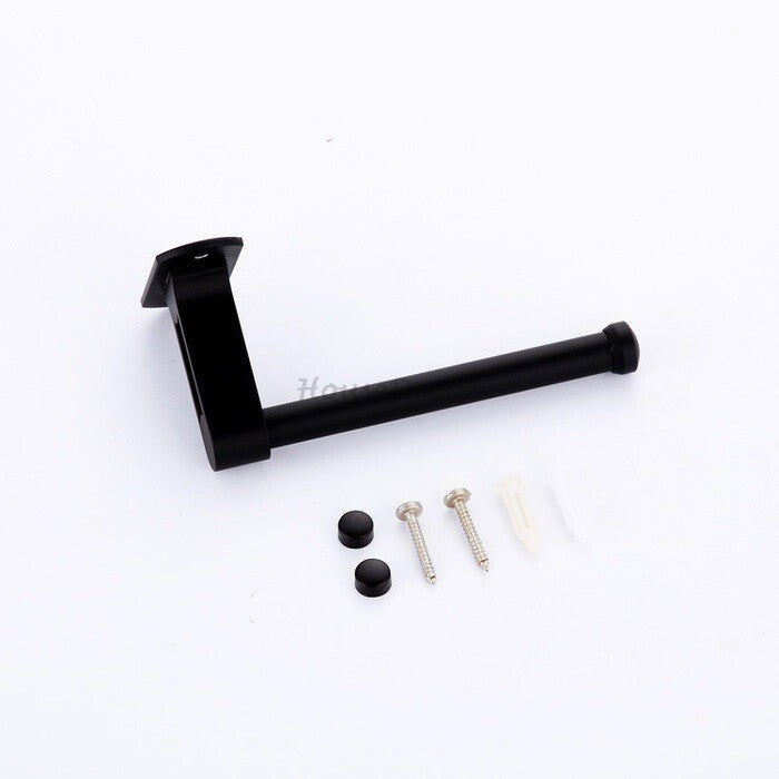 Black toilet paper holder wall mounted design additional view