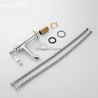 White Brass bath shower mixer tap detailed product view additional view