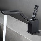Modern bath shower mixer tap single lever control detail view
