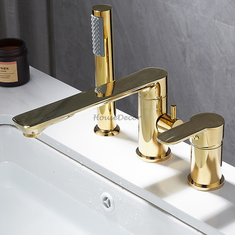 Modern Brass bath shower mixer tap swivel spout additional view