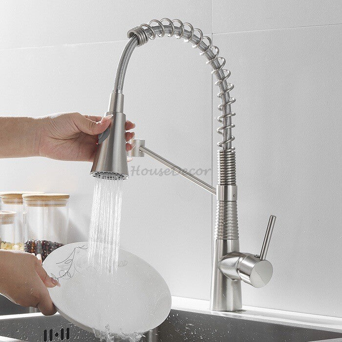 Modern kitchen sink mixer tap detailed product view detail view