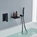 Modern bath shower mixer tap waterfall spout detail view