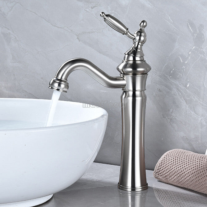 Modern Brass bath shower mixer tap single lever control detail view