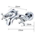 Modern Brass bath shower mixer tap dual handle control additional view