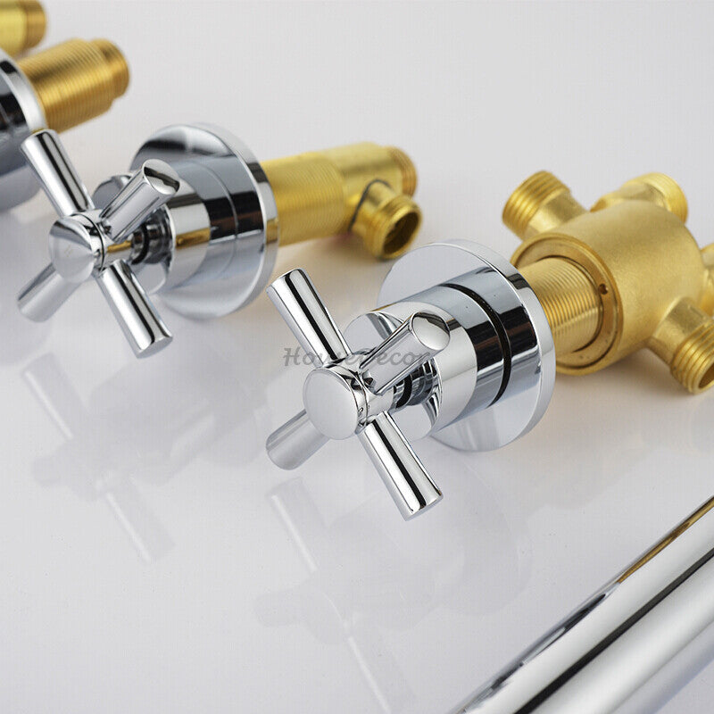 Chrome bath shower mixer tap deck mounted design additional view