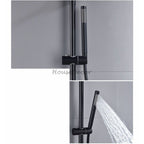 Black bath shower mixer tap thermostatic control additional view