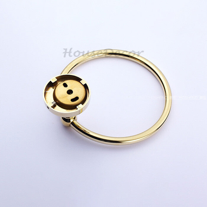 Gold Ceramic towel ring detailed product view detail view