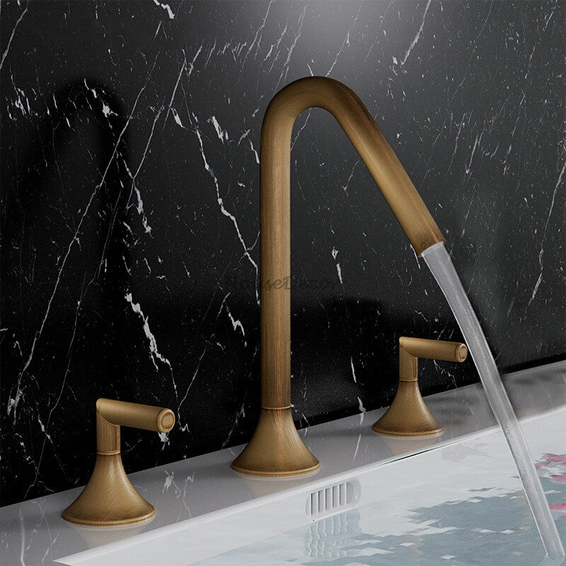 Modern bath shower mixer tap swivel spout detail view