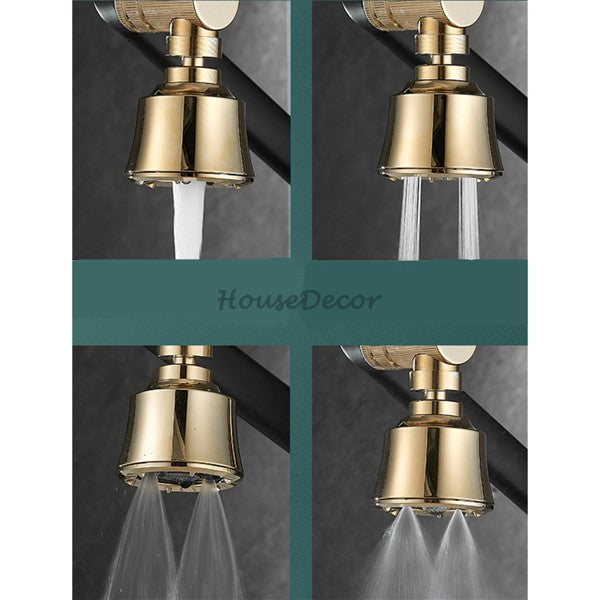 Gold Brass bath shower mixer tap swivel spout additional view