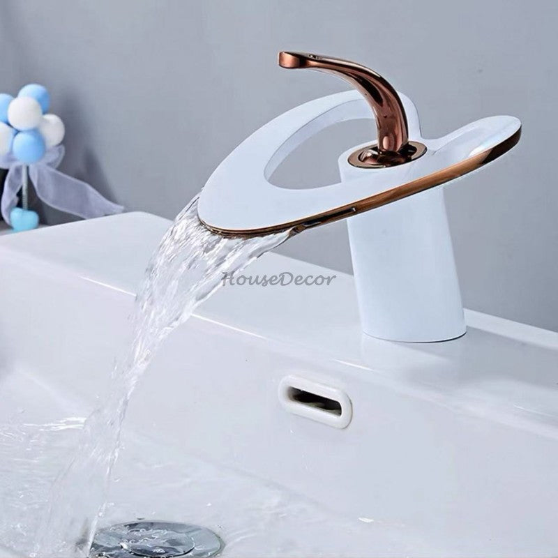 Modern bath shower mixer tap waterfall spout additional view