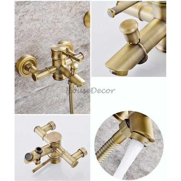Antique Brass shower head wall mounted design additional view