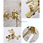 Antique Brass shower head wall mounted design additional view