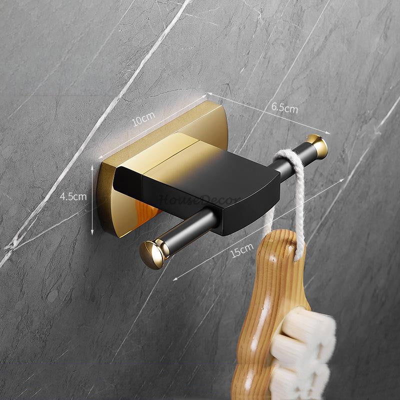 Modern Brass robe hook wall mounted design detail view