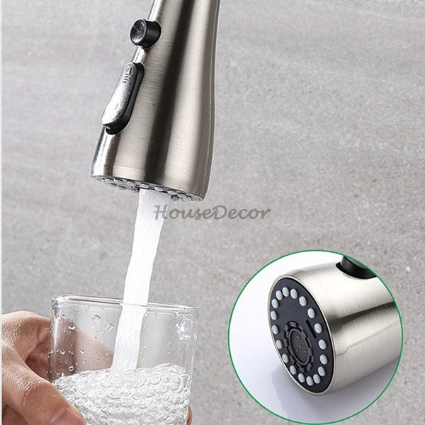 Modern Stainless Steel kitchen sink mixer tap pull out spray additional view