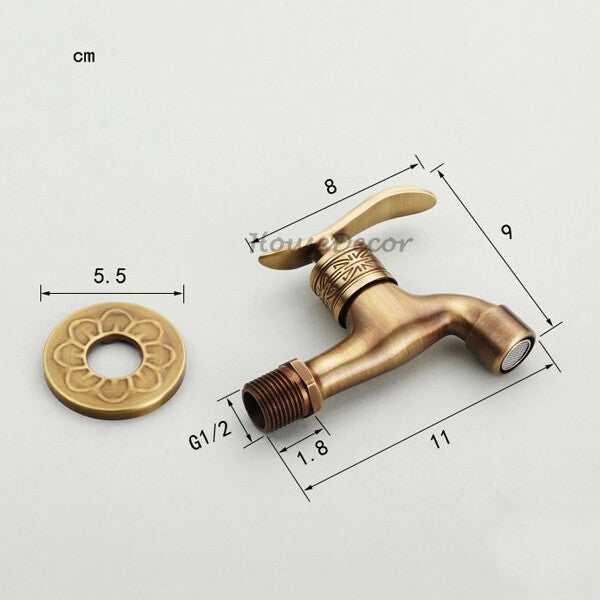 Modern utility faucet wall mounted design detail view