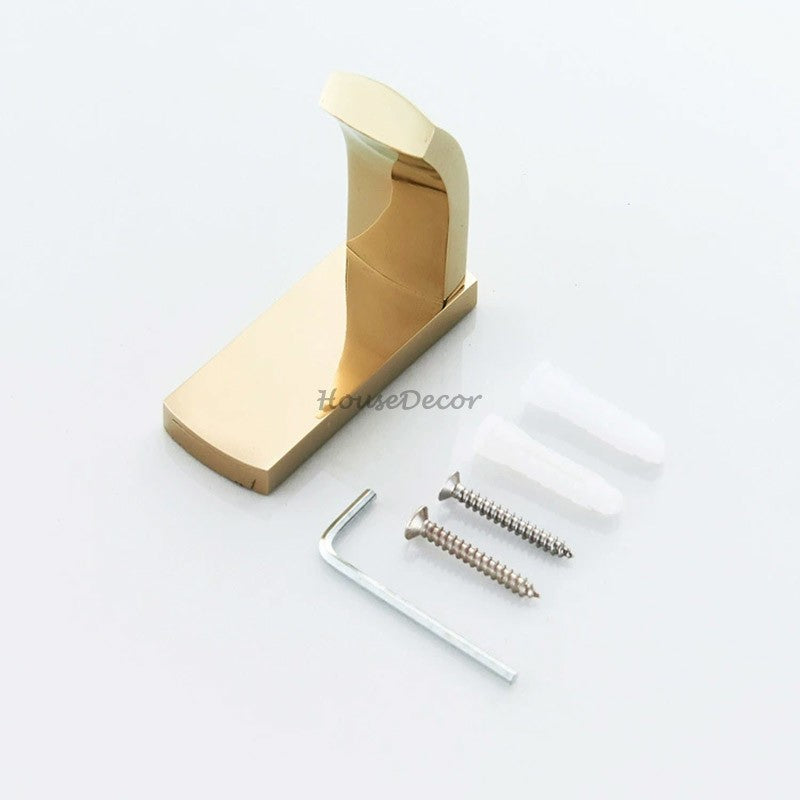 Gold toilet brush holder detailed product view additional view