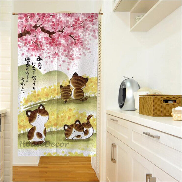 Modern Fabric doorway curtain room divider design main view