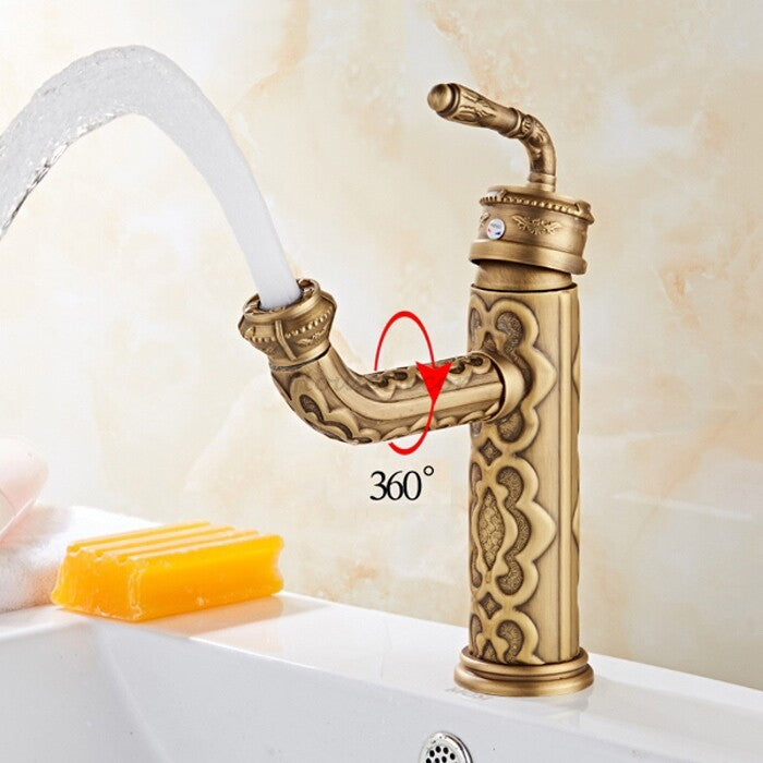 Modern bathroom basin mixer tap detailed product view additional view