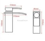 Chrome bath shower mixer tap waterfall spout additional view