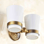 Brass toothbrush holder wall mounted design main view