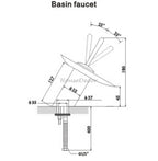 Chrome bath shower mixer tap waterfall spout detail view