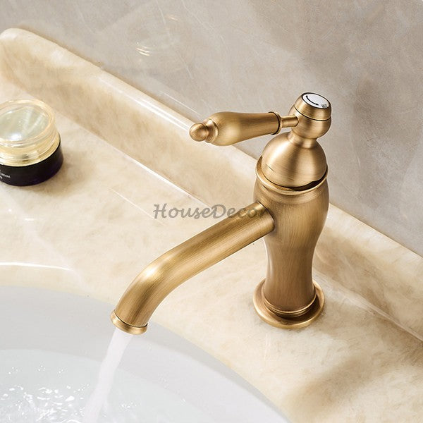 Antique Brass bath shower mixer tap single lever control additional view