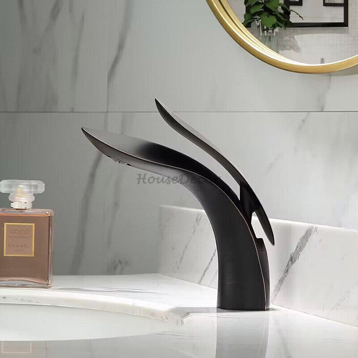 Modern bath shower mixer tap single lever control detail view