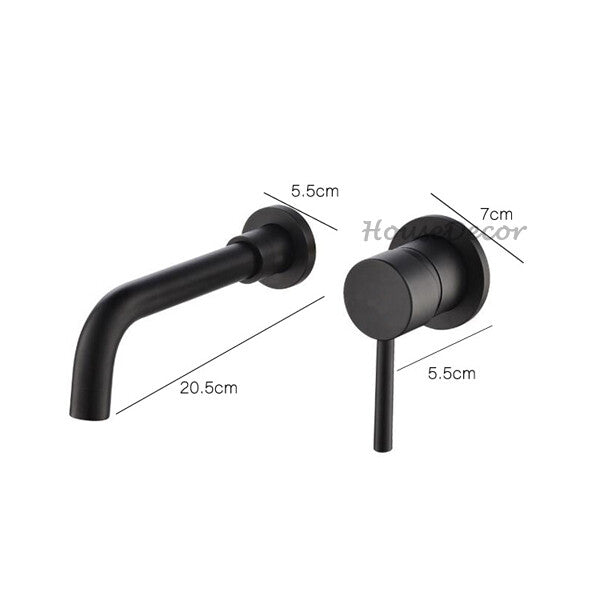 Black bath shower mixer tap wall mounted design additional view