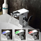Modern bath shower mixer tap waterfall spout main view