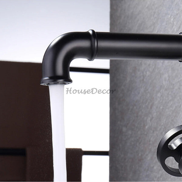 Modern bath shower mixer tap dual handle control additional view