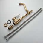 Retro Brass Mixer Tap Single Lever Victorian Traditional Swivel Spout Faucet