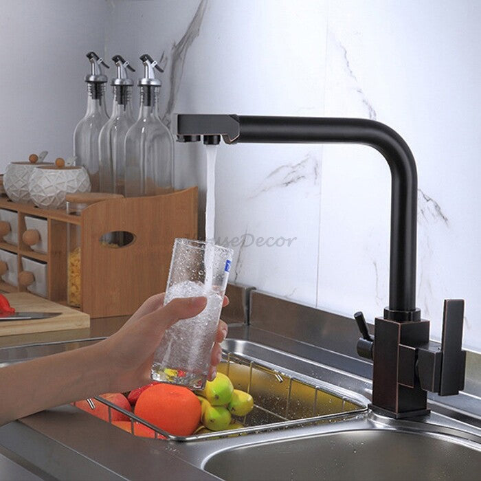 Modern kitchen sink mixer tap swivel spout additional view